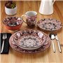 Assiettes Versa Rose Porcelaine 18 Pièces
