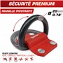 RADIKAL RK60 Ancrage Sol Mur XXL Premium avec Anneau Oscillant de ø20mm pour 2 Chaînes, Acier de Résistance Maximale et Boulons 