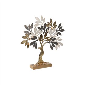 Figurine Décorative Home ESPRIT Gris Doré Arbre Moderne 50 x 9 x 52 cm