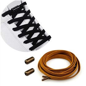 Lacets Élastiques Enfant Adulte en Silicone avec Fermeture en Métal - Sans Liaisons/No Tie Lacets en Silicone - Élastiques Lacet