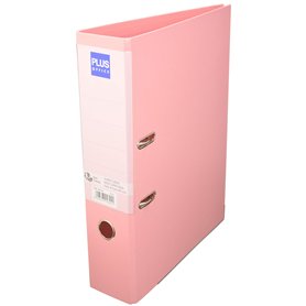 Classeur Plus Office Folio Rado à levier super fort grande capacité Dos 80 mm Rose pastel
