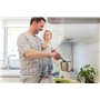 Suavinex, Robot de Cuisine Bébé, 5 en 1 : Cuit à la Vapeur, Réchauffe, Décongèle, Mixe et Stérilise. Bol en Acier Inox 1'7l. Pan