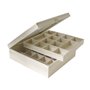 INNSPIRO Boîte en bois avec vitrine 32 x 32 x 10 cm et séparateurs à double hauteur Bois naturel