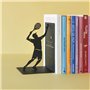 Balvi Serre-Livres Match Ball Couleur Noir Soutien aux Livres de bibliothèque avec Un Joueur de tenni