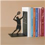 Balvi Serre-Livres Match Ball Couleur Noir Soutien aux Livres de bibliothèque avec Un Joueur de tenni