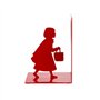 Balvi Serre-Livres Little Red Couleur Rouge Inspiré par l'histoire du Petit Chaperon Rouge et du Loup