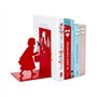 Balvi Serre-Livres Little Red Couleur Rouge Inspiré par l'histoire du Petit Chaperon Rouge et du Loup
