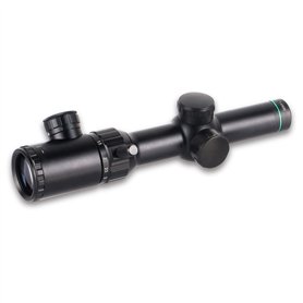FOCUHUNTER Lunette de Visée 1-4X20mm Tactique Lunette de Tir Sniper Rapide Télémètre Illuminé Rouge/Vert Réticule avec Weaver/Pi