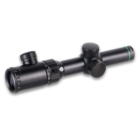 FOCUHUNTER Lunette de Visée 1-4X20mm Tactique Lunette de Tir Sniper Rapide Télémètre Illuminé Rouge/Vert Réticule avec Weaver/Pi