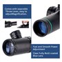 FOCUHUNTER Lunette de Visée 1-4X20mm Tactique Lunette de Tir Sniper Rapide Télémètre Illuminé Rouge/Vert Réticule avec Weaver/Pi