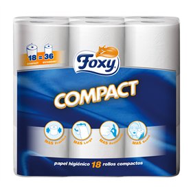 Foxy Compact Papier hygiénique – 18 rouleaux (Papel WC)