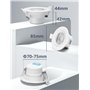 Aigostar Spot LED Encastrable, 5W 370LM Equivalent 53W Incandescence, 4000k Lumière naturelle Spot cuisine, Spot LED Éclairage d