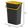 Tontarelli Set de 2 poubelles 'MODE' 10L avec poignée ambre et noire