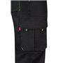 Velilla Pantalon multipoches 103004, Noir,vert citron, XXXL