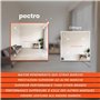 PECTRO Set Peinture blanche mur et plafond 4 Litres + Rouleau + Grille | Interieur Exterieur Enterrés - Acrylique et lessivable 