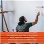 PECTRO Set Peinture blanche mur et plafond 4 Litres + Rouleau + Grille | Interieur Exterieur Enterrés - Acrylique et lessivable 