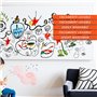 PECTRO Set Peinture blanche mur et plafond 4 Litres + Rouleau + Grille | Interieur Exterieur Enterrés - Acrylique et lessivable 