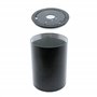 wonderlamp Spot surface pour intérieur ou extérieur noir, IP65, convient pour salles de bains, ampoule GU10, cylindrique, Lutar