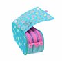 office box Colorline Trousse triple design avec grands compartiments intérieurs avec fermeture éclair individuelle, multicolore,