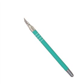 Craftelier - Bistouri de Précision avec Poignée Antidérapante | 3 Lames et Capuchon Transparent pour Protéger la Lame | Taille A