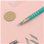 Craftelier - Bistouri de Précision avec Poignée Antidérapante | 3 Lames et Capuchon Transparent pour Protéger la Lame | Taille A