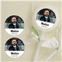 Etiquettes adhésives avec photo pour baptême. Autocollants personnalisés avec nom et date pour les cadeaux de vos invités. Mesur
