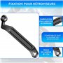 Support Telephone Moto Etanche Scooter retroviseur Compatible avec Les Smartphones jusqu'a 7,5" Noir Gris