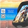 Support Telephone Moto Etanche Scooter retroviseur Compatible avec Les Smartphones jusqu'a 7,5" Noir Gris