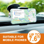 Support Telephone Voiture Ventouse Tableau de Bord Pare Brise Rotation a 360 positionnement Horizontal et Vertical reglage Unive