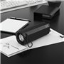 PRENDELUZ Enceinte Bluetooth Portable, Haut-Parleur sans Fil Bluetooth 5.0, 6 W USB MICROSD, Batterie intégrée de 1200 mAh, Noir