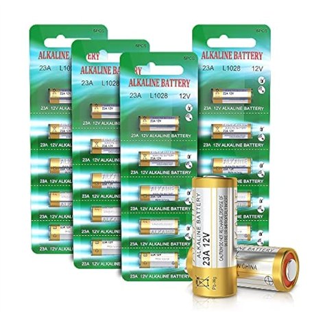 Lot de 20 Piles alcalines 23 A 12 V A23S MN21/23 L1028 A23 12 V