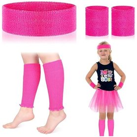 Déguisement Année 80 Fille ou Femme Idéal pour Carnaval avec Accessoires et Calentadores Déguisement Sportif ou Retro Année 90 L