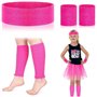 Déguisement Année 80 Fille ou Femme Idéal pour Carnaval avec Accessoires et Calentadores Déguisement Sportif ou Retro Année 90 L