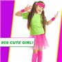 Déguisement Année 80 Fille ou Femme Idéal pour Carnaval avec Accessoires et Calentadores Déguisement Sportif ou Retro Année 90 L
