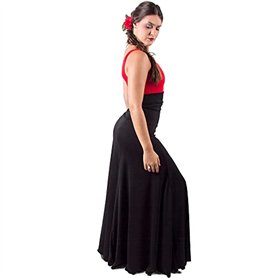 El Rocío - Jupe Flamenca d’Entraînement avec 4 Godets et Taille Haute - Grand Volume et Confort - Jupes de Danse Flamenco pour F