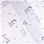 Interbaby Koala Parure de lit 3 pièces pour lit bébé 100% Coton Blanc/Bleu