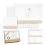 Interbaby Parure de lit pour Berceau 50 x 80 cm - Parure de lit d'hiver en Flanelle - Modèle éléphant Ballon cœur - Comprend Dra