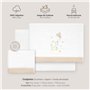 Interbaby Parure de lit pour Berceau 50 x 80 cm - Parure de lit d'hiver en Flanelle - Modèle éléphant Ballon cœur - Comprend Dra