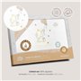 Interbaby Parure de lit pour Berceau 50 x 80 cm - Parure de lit d'hiver en Flanelle - Modèle éléphant Ballon cœur - Comprend Dra