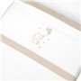 Interbaby Parure de lit pour Berceau 50 x 80 cm - Parure de lit d'hiver en Flanelle - Modèle éléphant Ballon cœur - Comprend Dra