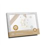 Interbaby Parure de lit pour Berceau 50 x 80 cm - Parure de lit d'hiver en Flanelle - Modèle éléphant Ballon cœur - Comprend Dra
