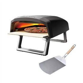 MasterPRO Napoli | Four à pizza | Four à gaz portable à cuisson rapide jusqu'à 500 °C et pelle en acier inoxydable| Pizzas prête