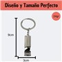 Porte-clés de camion 3D argenté - Porte-clés en forme de trailer conducteurs transporteurs livreurs - Accessoire pour camionneur