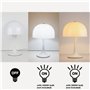 Alpinaluz Lampe de table moderne MEDUSA - 3 lumières G9, base métallique blanche, abat-jour en acrylique haute transmission, des