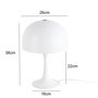 Alpinaluz Lampe de table moderne MEDUSA - 3 lumières G9, base métallique blanche, abat-jour en acrylique haute transmission, des