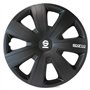 Sparco Enjoliveurs Palermo - 16-Pouces - Noir - Set de 4 pièces