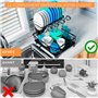 Marctani Égouttoir à Vaisselle INOX - Egoutoire Vaisselle Cuisine Grand Rangement - Egouttoir Evier avec Drainage Extensible et 