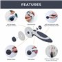 La Canilla - Cutter Rotatif Couture 45mm pour Tissu, Scrapbooking, Patchwork, Artisanat avec 6 Lames de Rechange pour Tapis de D