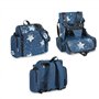 ms babyworld - booster bag stars | rehausseur de voyage portable 2 en 1 avec harnais à 5 points | sac à dos - bandoulière | poch