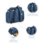 ms babyworld - booster bag stars | rehausseur de voyage portable 2 en 1 avec harnais à 5 points | sac à dos - bandoulière | poch